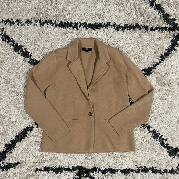 J.Crew 365 Sophia Camel Color Merino Wool Sweater Blazer - Picture 2 of 10